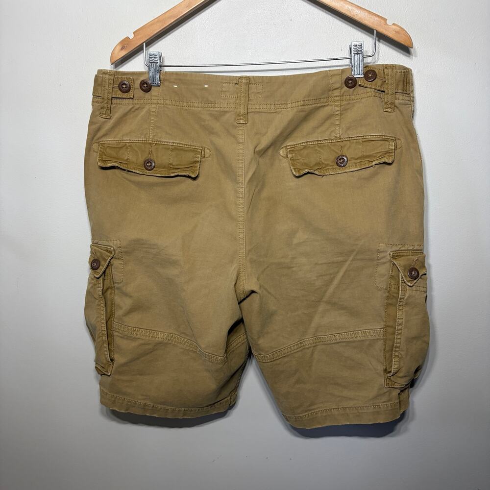 American Eagle Outfitters Shorts Next Level Flex Caramel Brown Cargo Khaki 36 - Picture 4 of 7